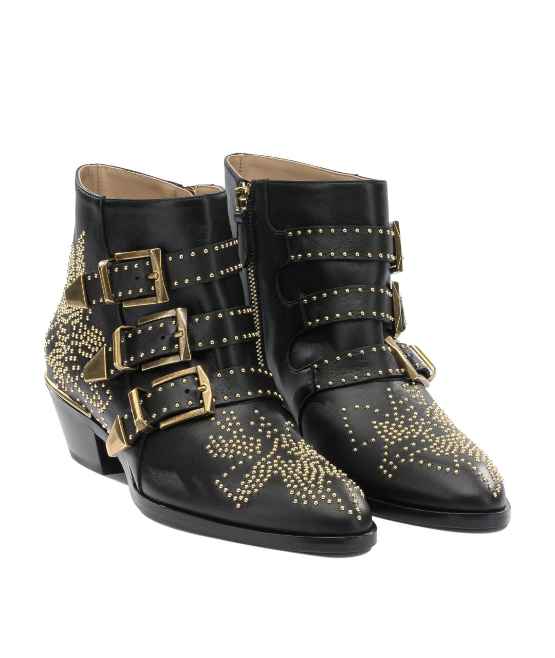 CHLOE Черные кожаные ботинки, фото 2