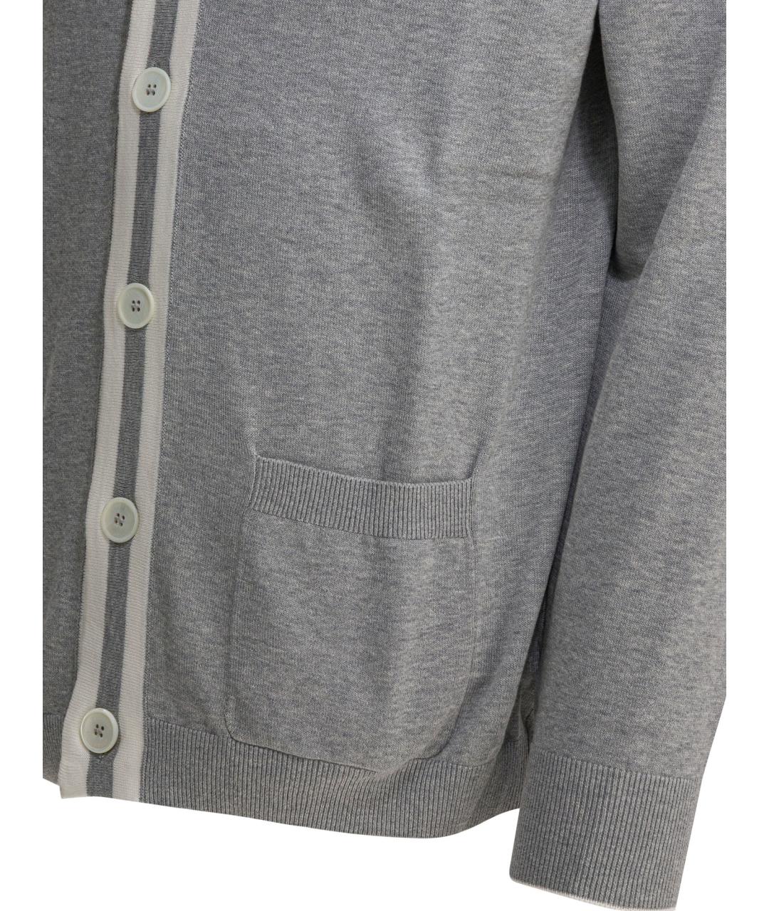 BRUNELLO CUCINELLI Серый хлопковый кардиган, фото 4