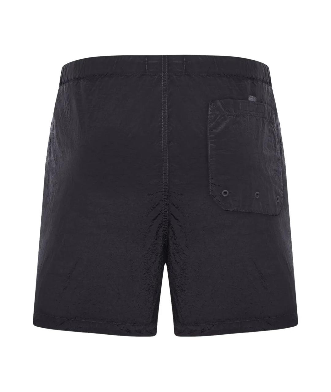 STONE ISLAND Черные полиэстеровые шорты, фото 2