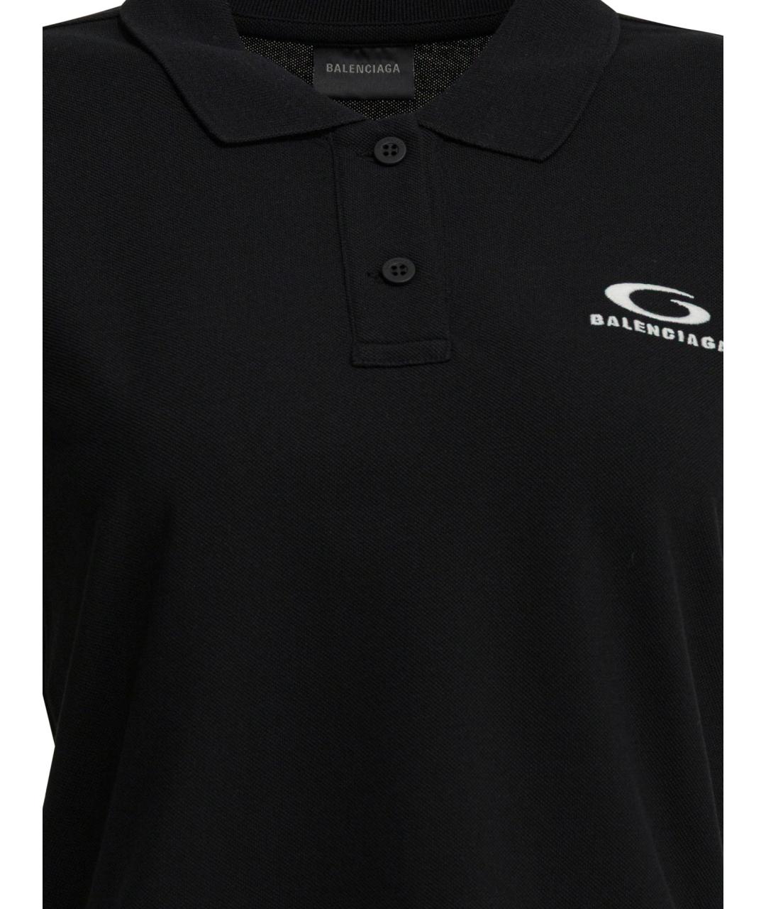 BALENCIAGA Черная хлопковая футболка, фото 3