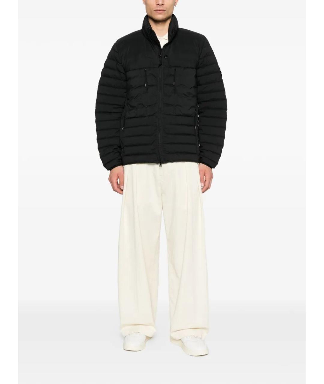 STONE ISLAND Черная полиэстеровая куртка, фото 2