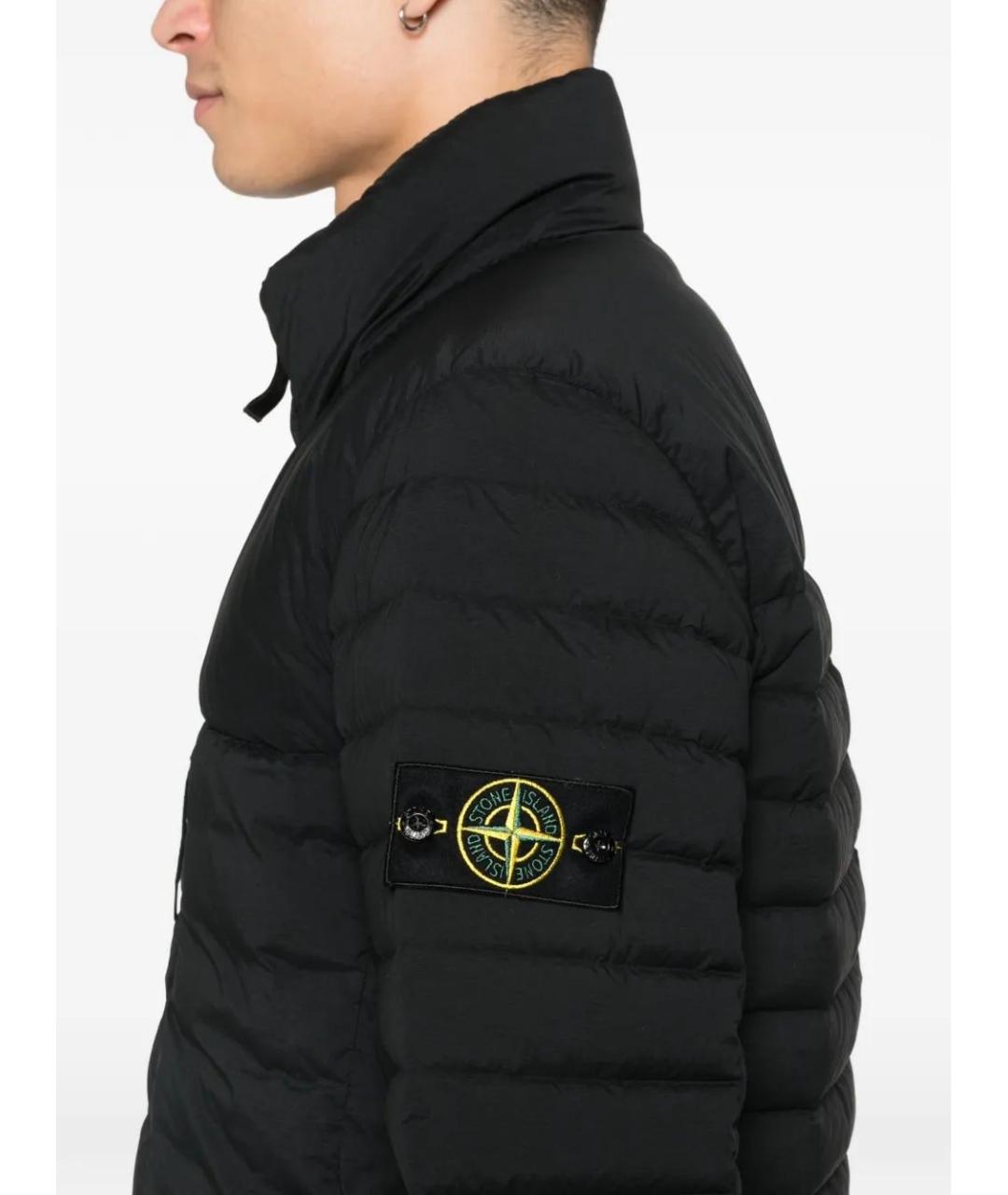 STONE ISLAND Черная полиэстеровая куртка, фото 5