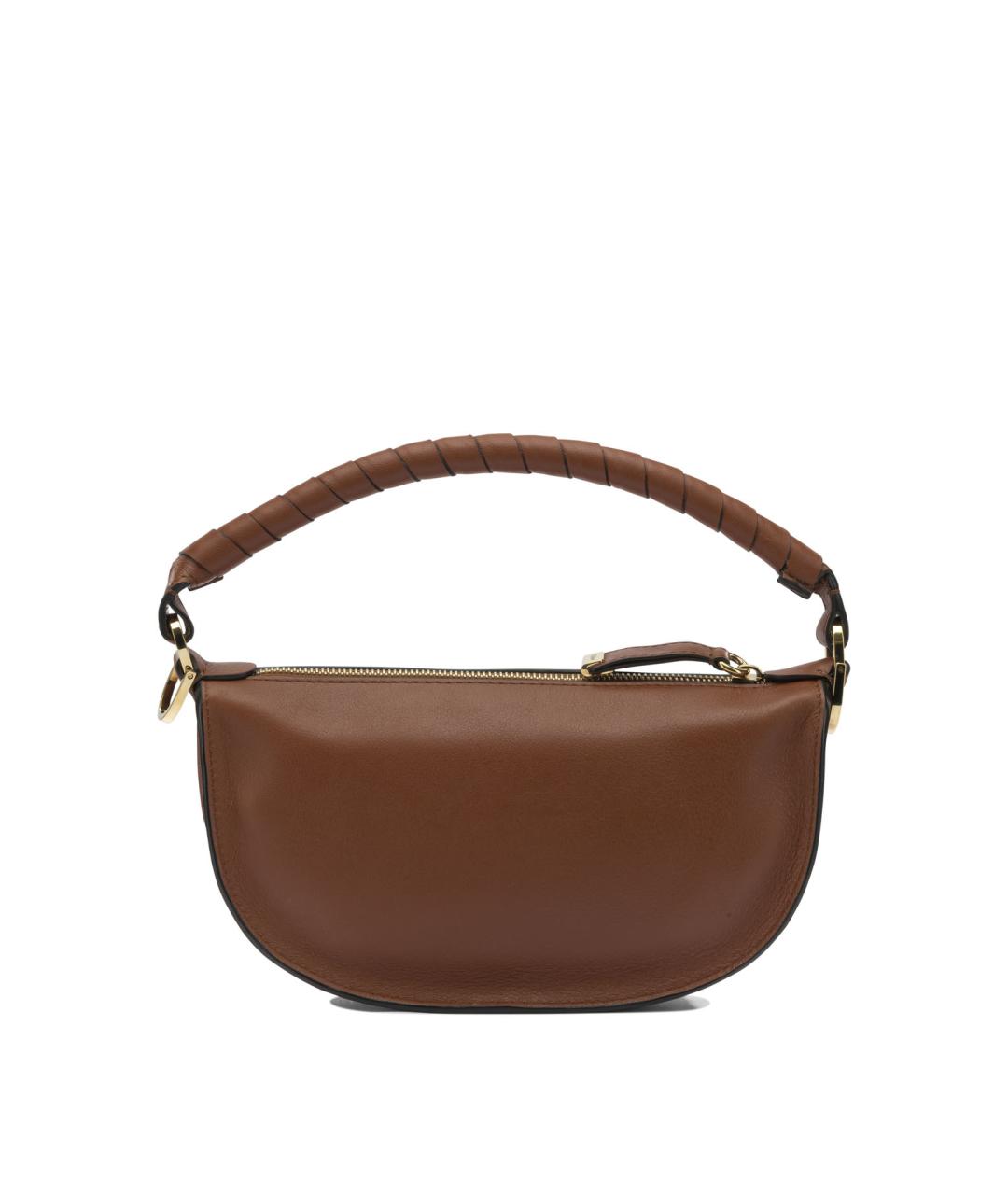 CHLOE Коричневая кожаная сумка через плечо, фото 3