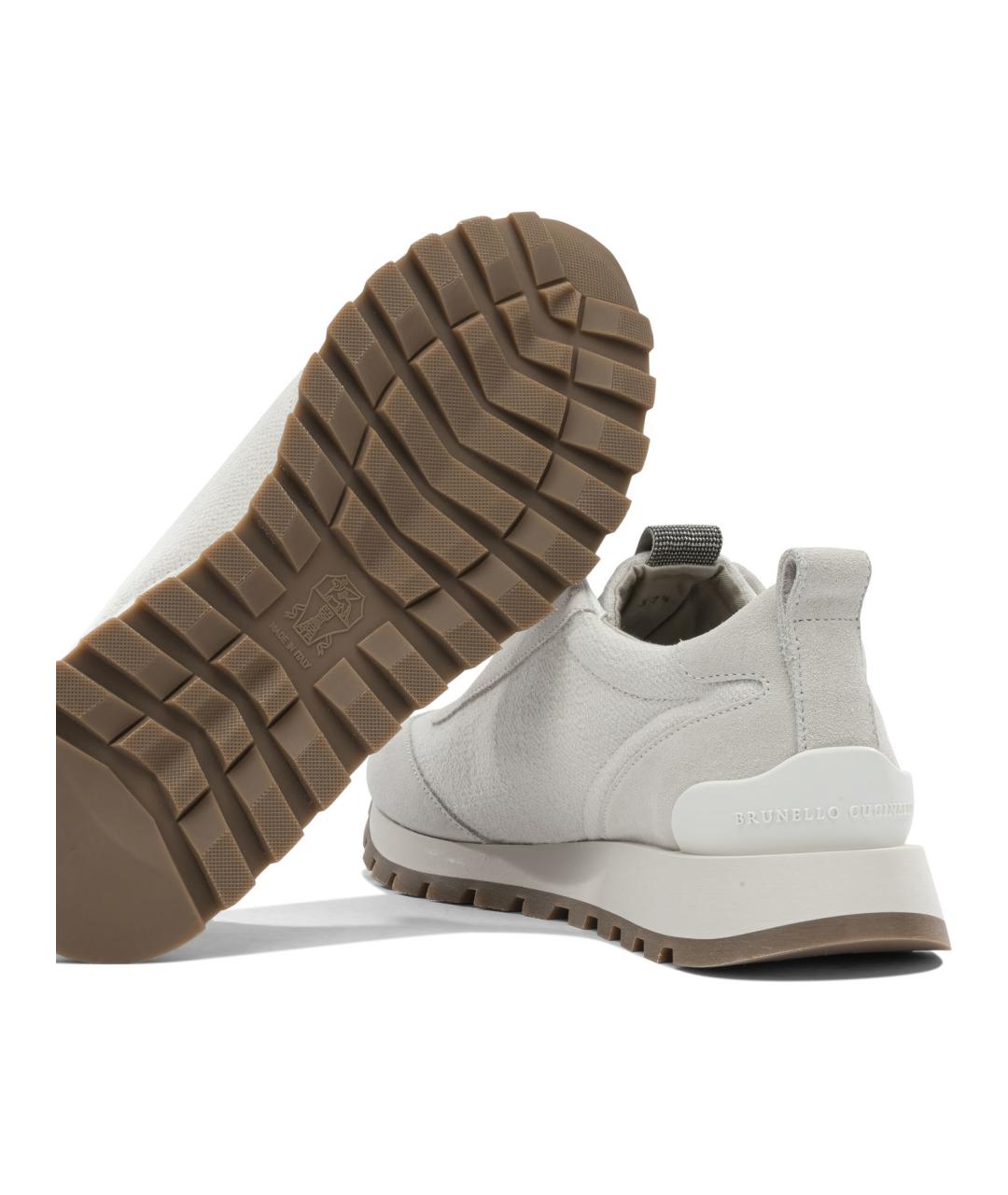 BRUNELLO CUCINELLI Белые текстильные кроссовки, фото 5