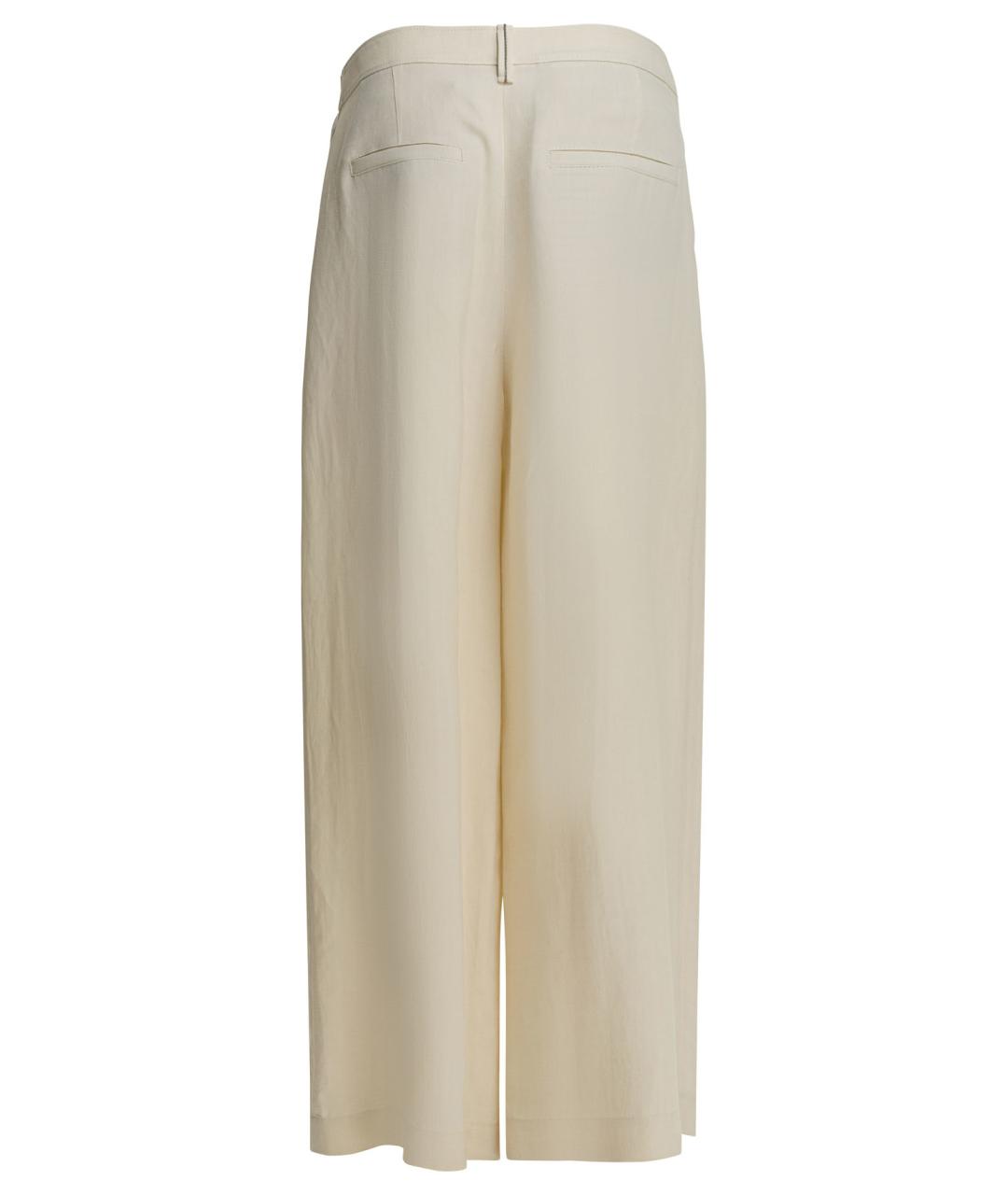 BRUNELLO CUCINELLI Белые прямые брюки, фото 2