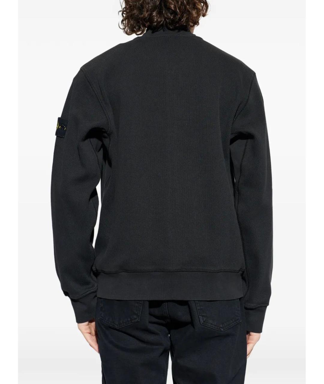 STONE ISLAND Черная хлопковая куртка, фото 4