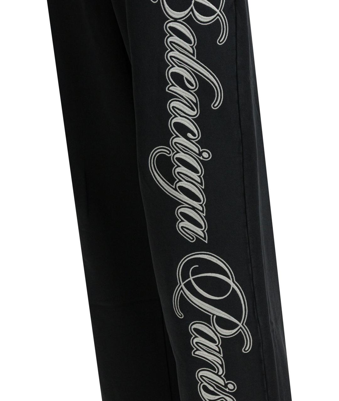 BALENCIAGA Черные хлопковые повседневные брюки, фото 4