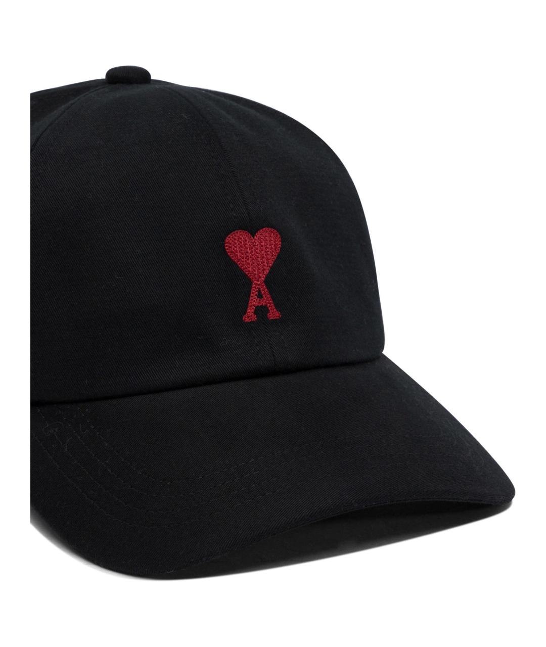 Ami Paris Черная хлопковая кепка, фото 4