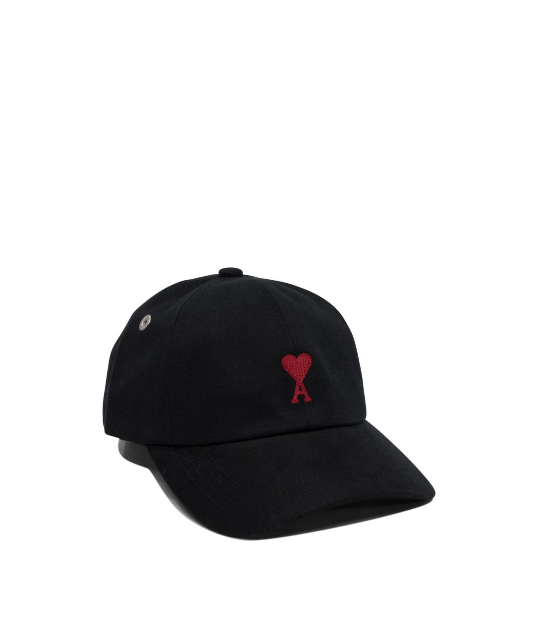 Ami Paris Черная хлопковая кепка, фото 2