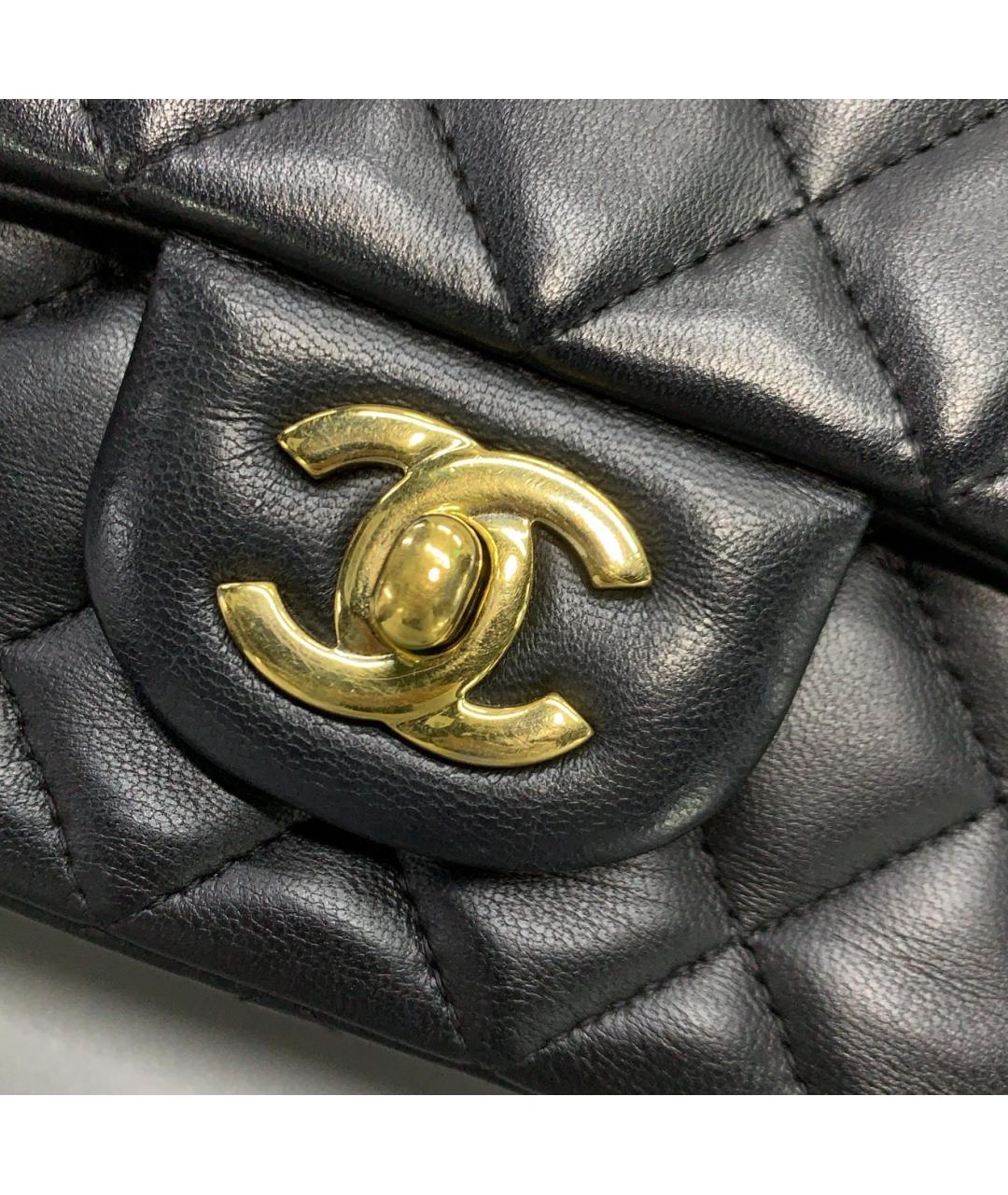 CHANEL Черная кожаная сумка через плечо, фото 8