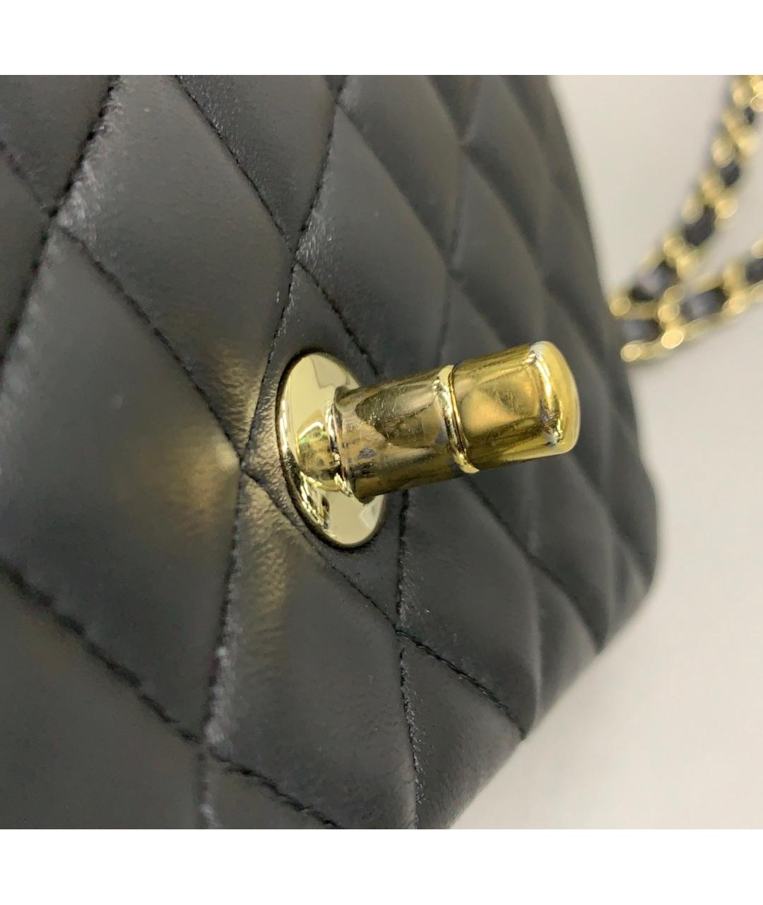 CHANEL Черная кожаная сумка через плечо, фото 7