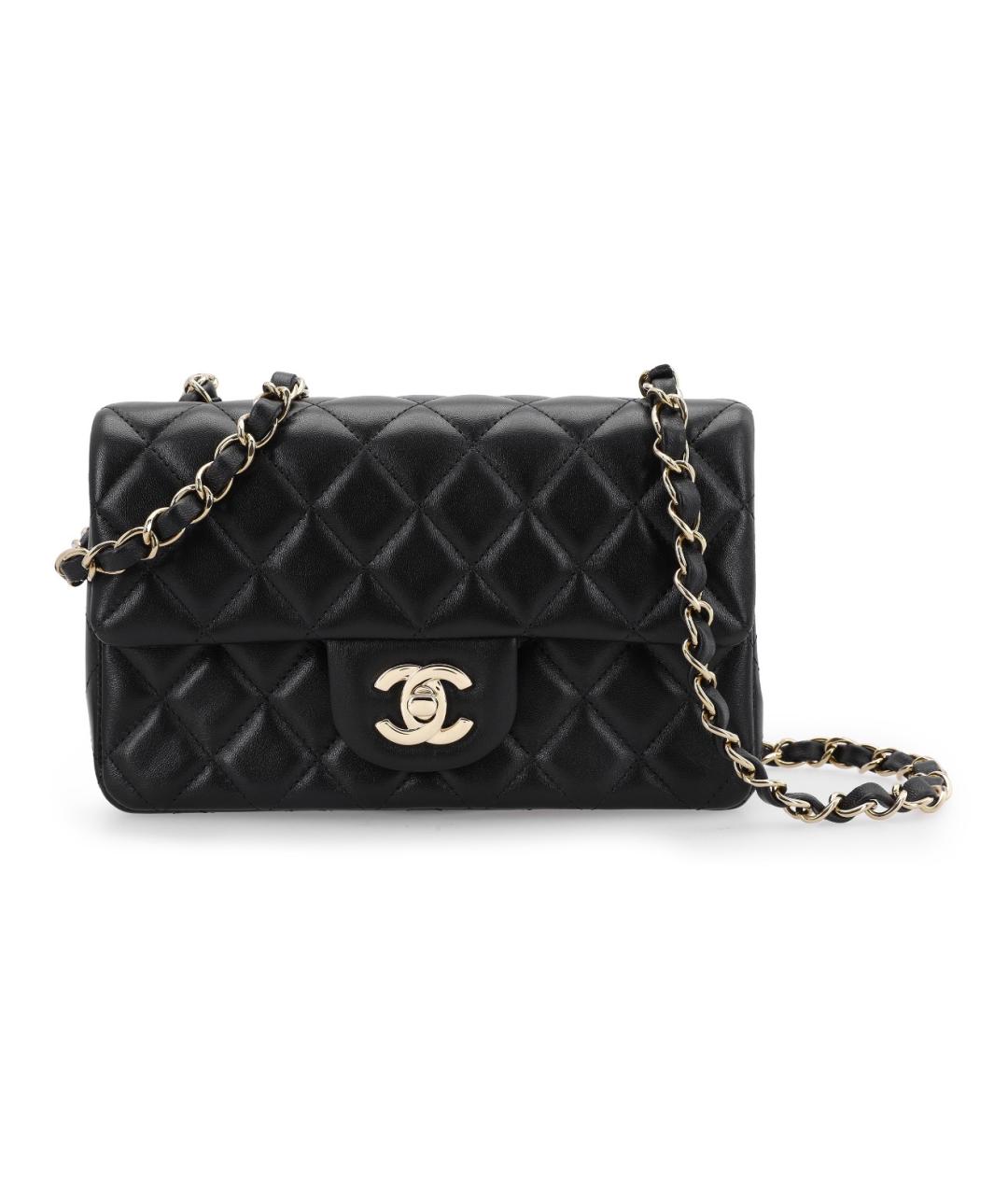 CHANEL Черная кожаная сумка через плечо, фото 10