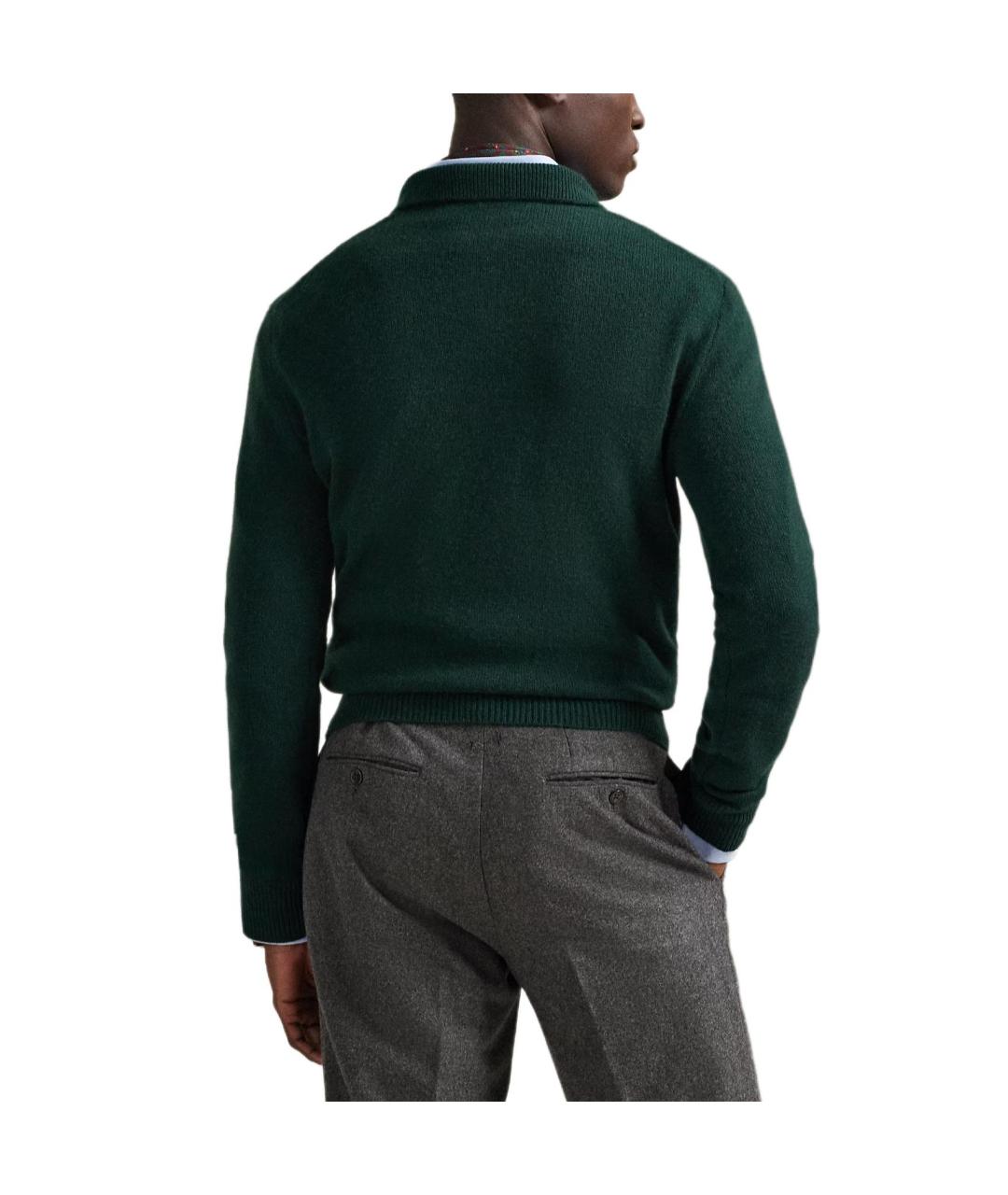 POLO RALPH LAUREN Зеленый кашемировый джемпер / свитер, фото 4