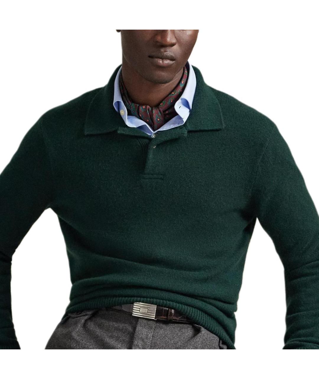 POLO RALPH LAUREN Зеленый кашемировый джемпер / свитер, фото 5