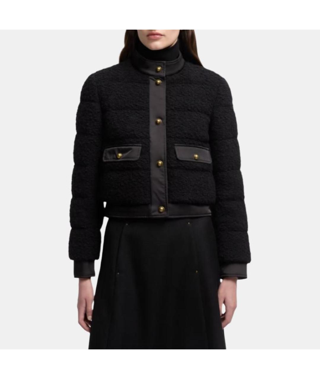 MONCLER Черный пуховик, фото 2