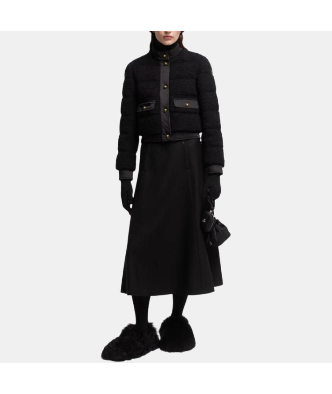 MONCLER Черный пуховик, фото 3