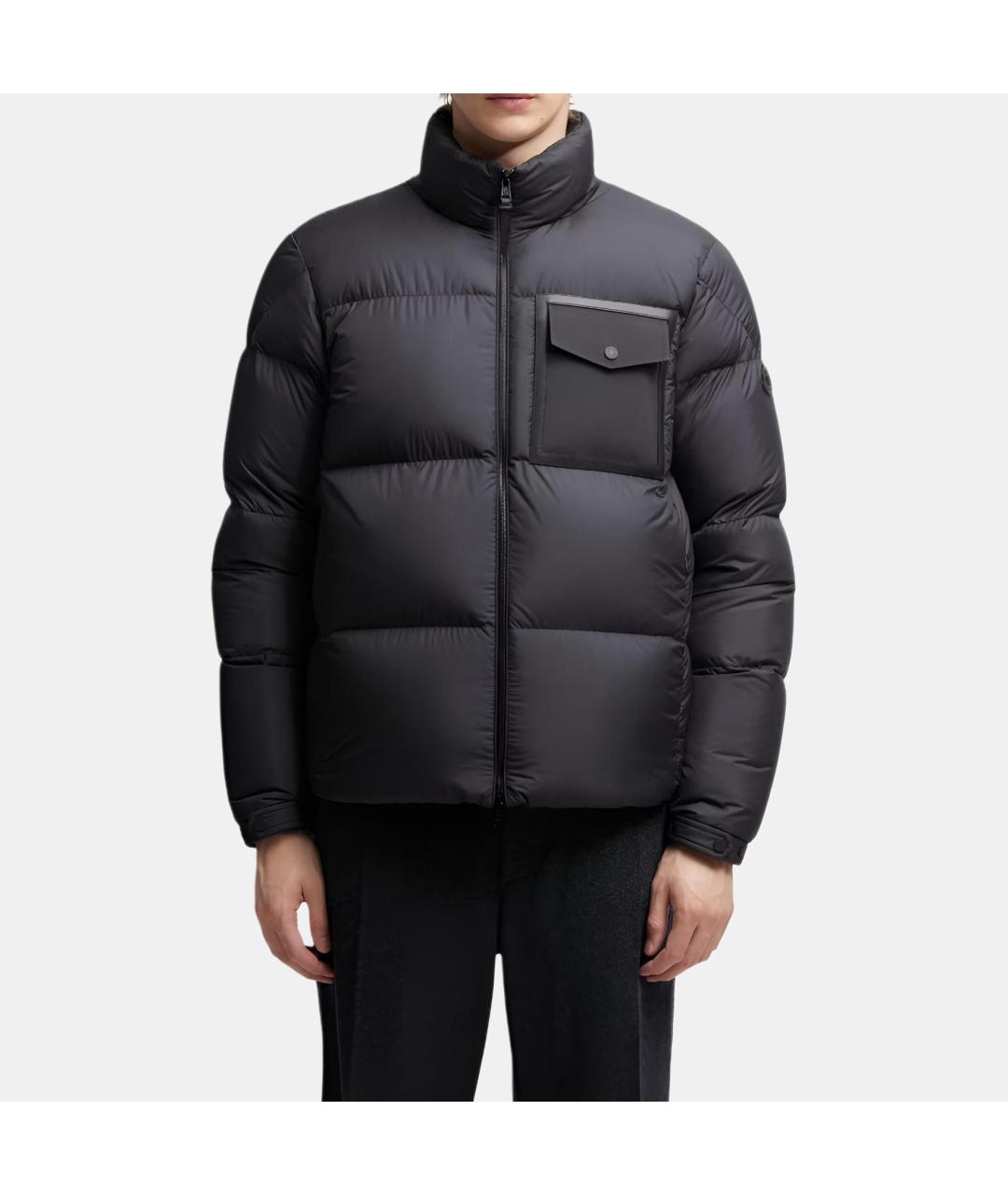 MONCLER Черный пуховик, фото 4