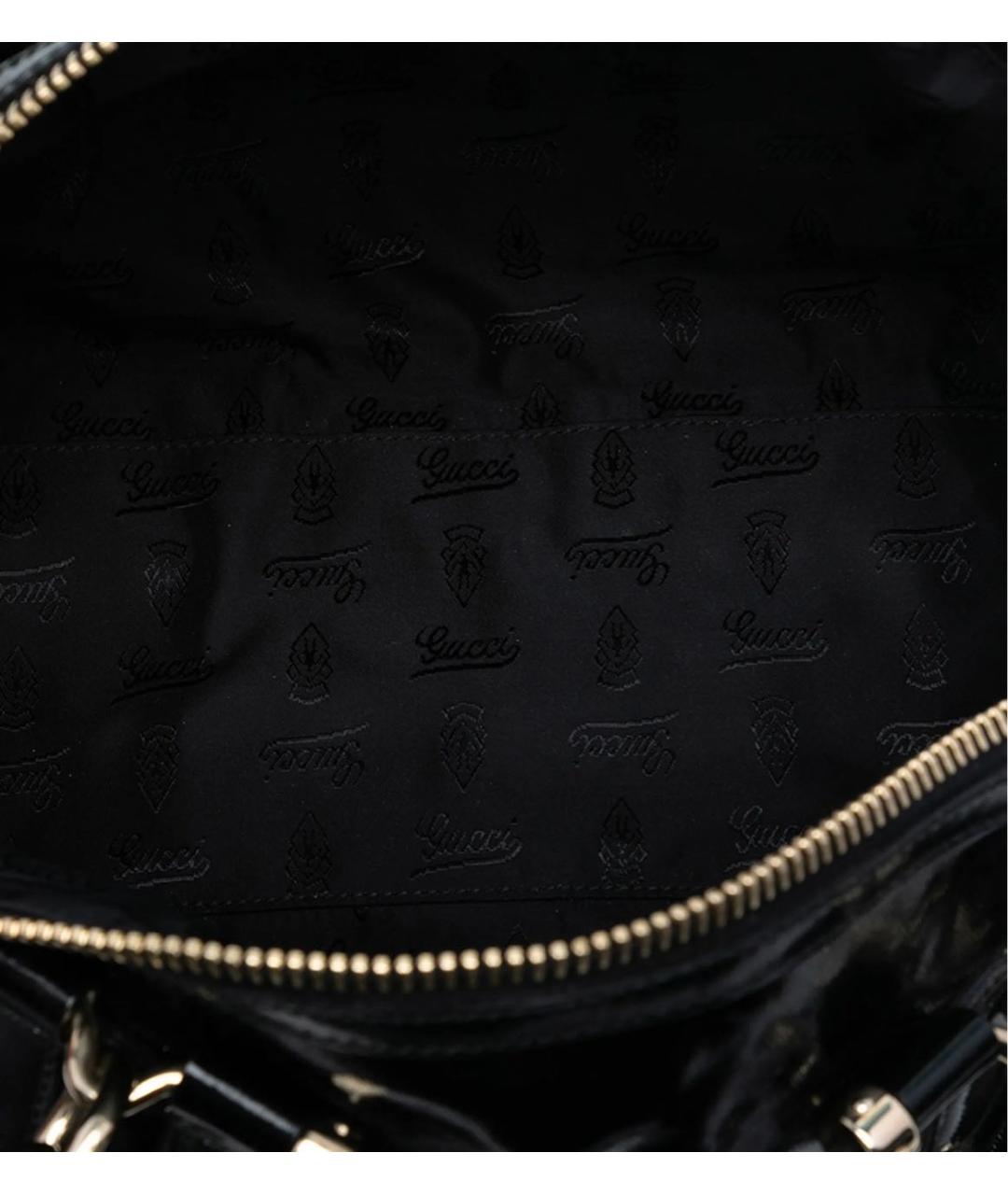 GUCCI Черная сумка с короткими ручками из лакированной кожи, фото 4