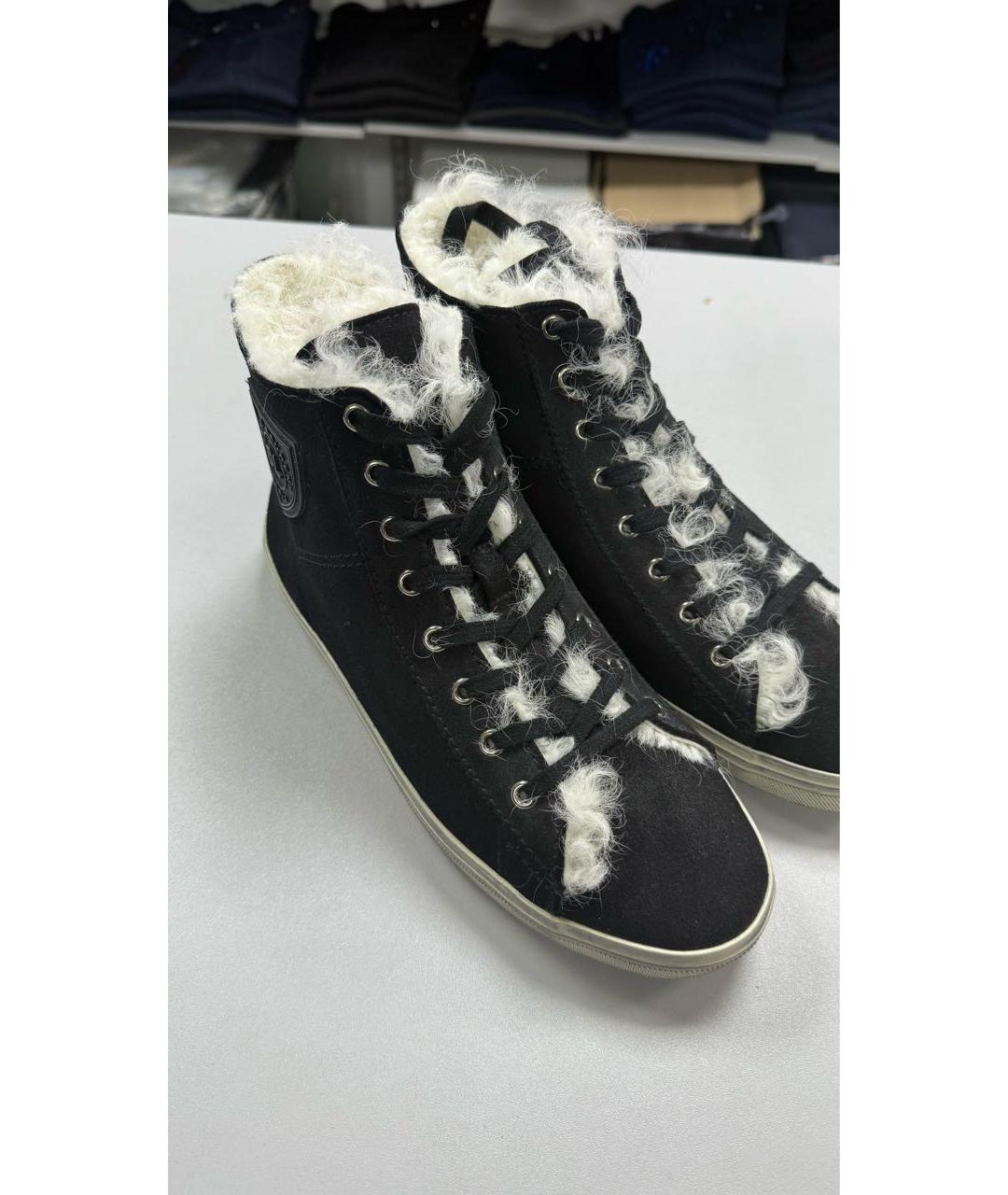 SAINT LAURENT Черные высокие кроссовки / кеды, фото 4