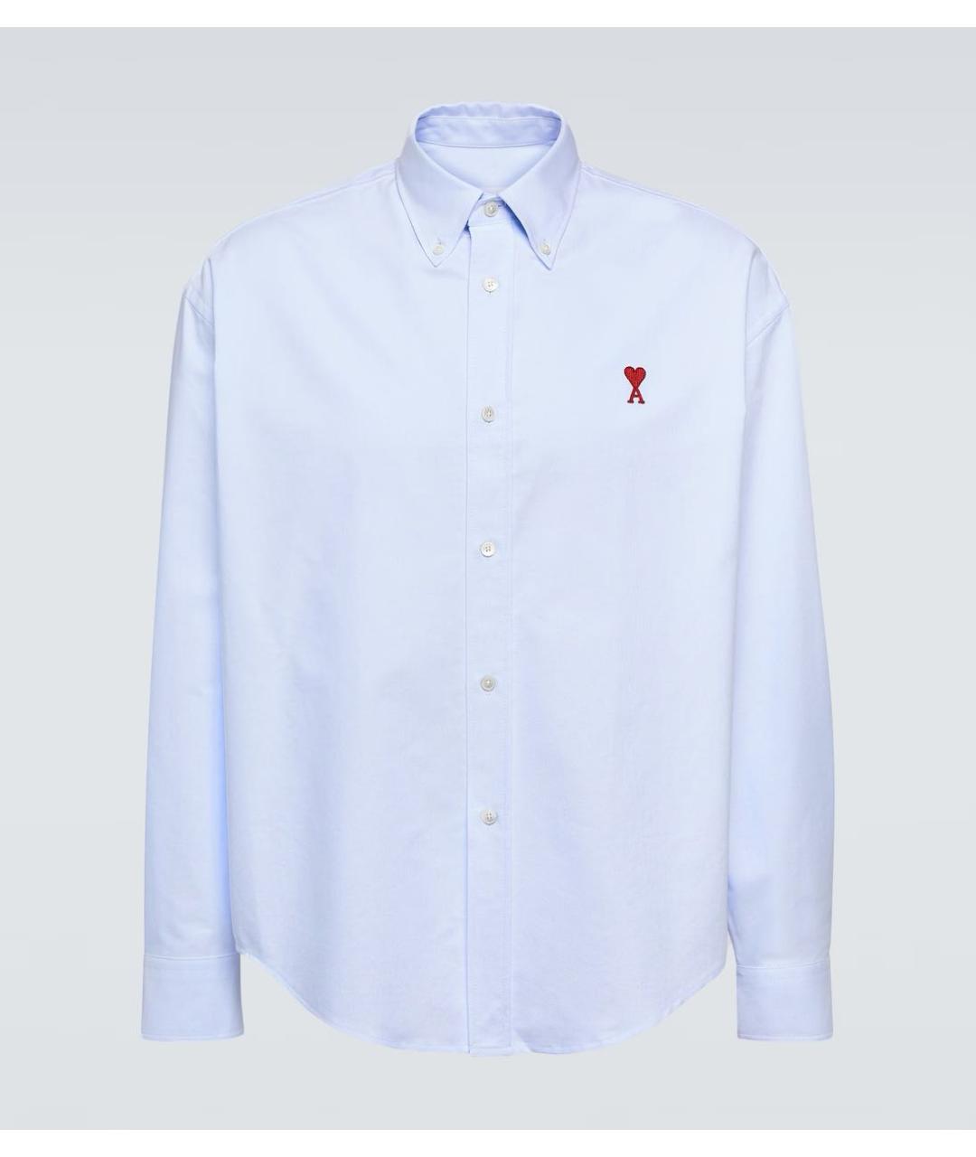Ami Paris Голубая хлопковая рубашка, фото 5