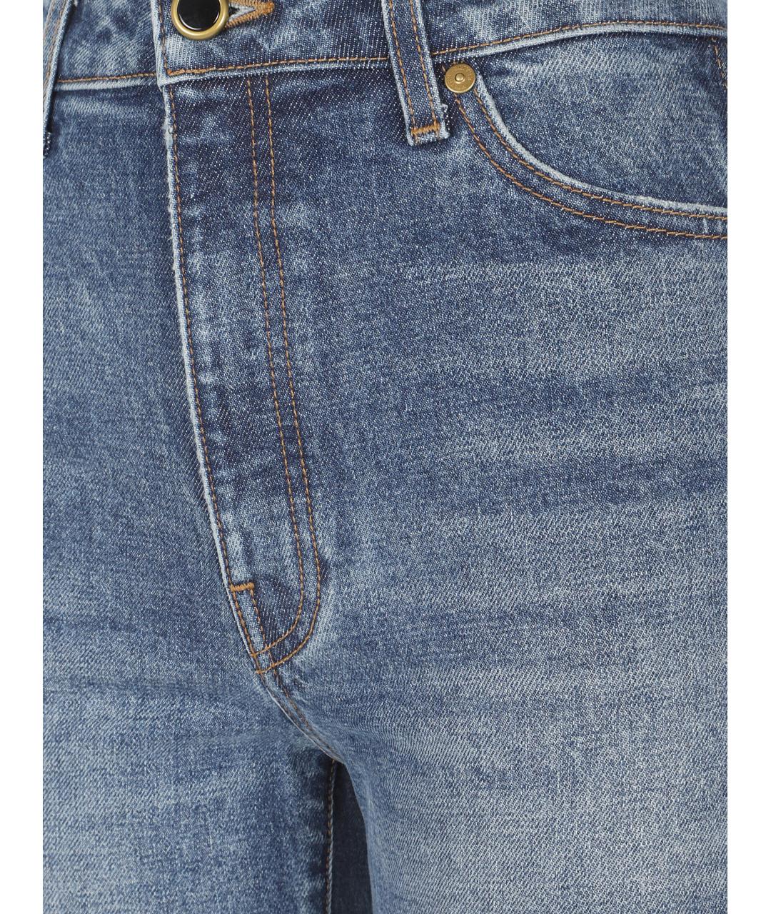 KHAITE Голубые хлопковые прямые джинсы, фото 3