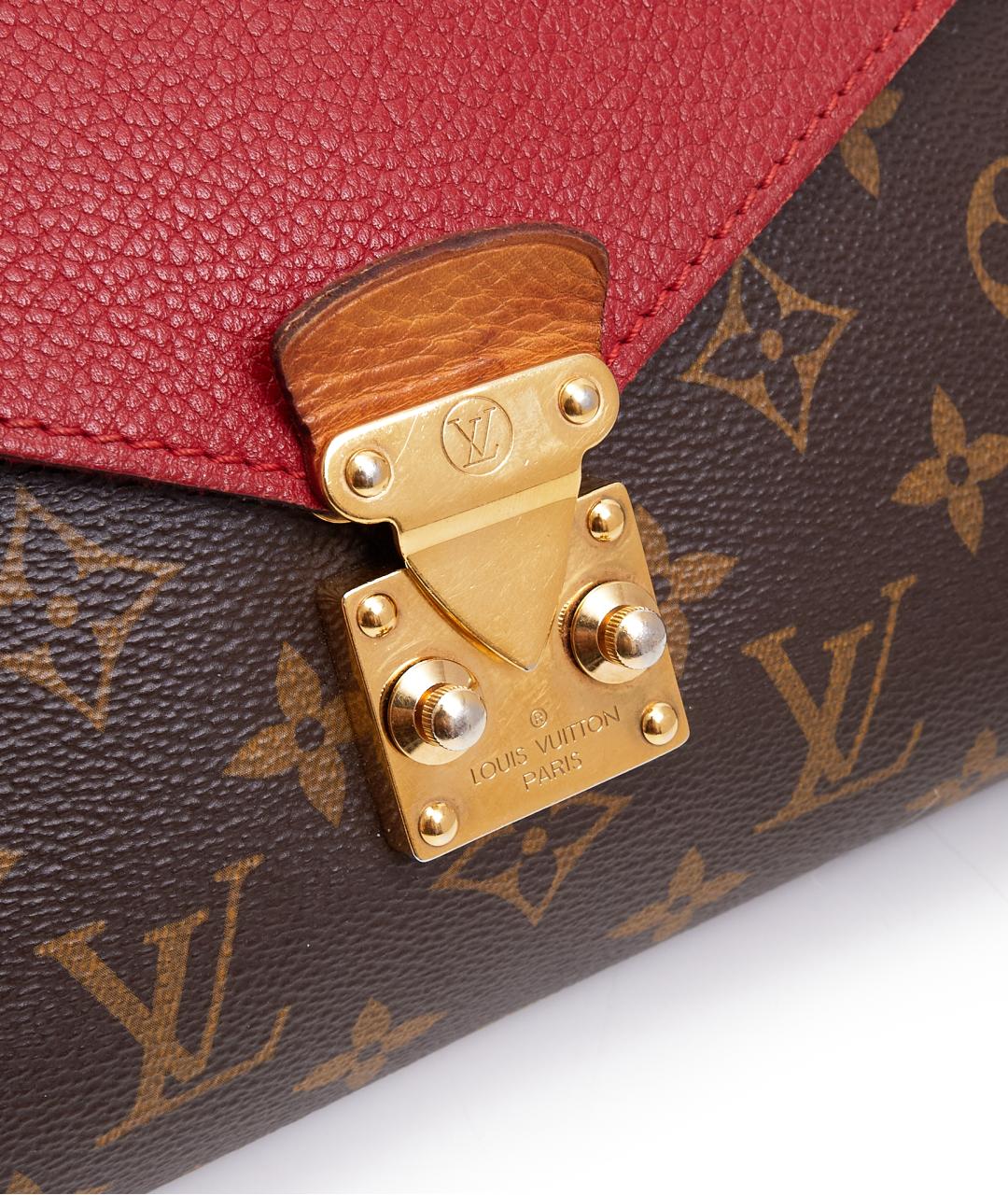 LOUIS VUITTON Коричневая кожаная сумка через плечо, фото 4