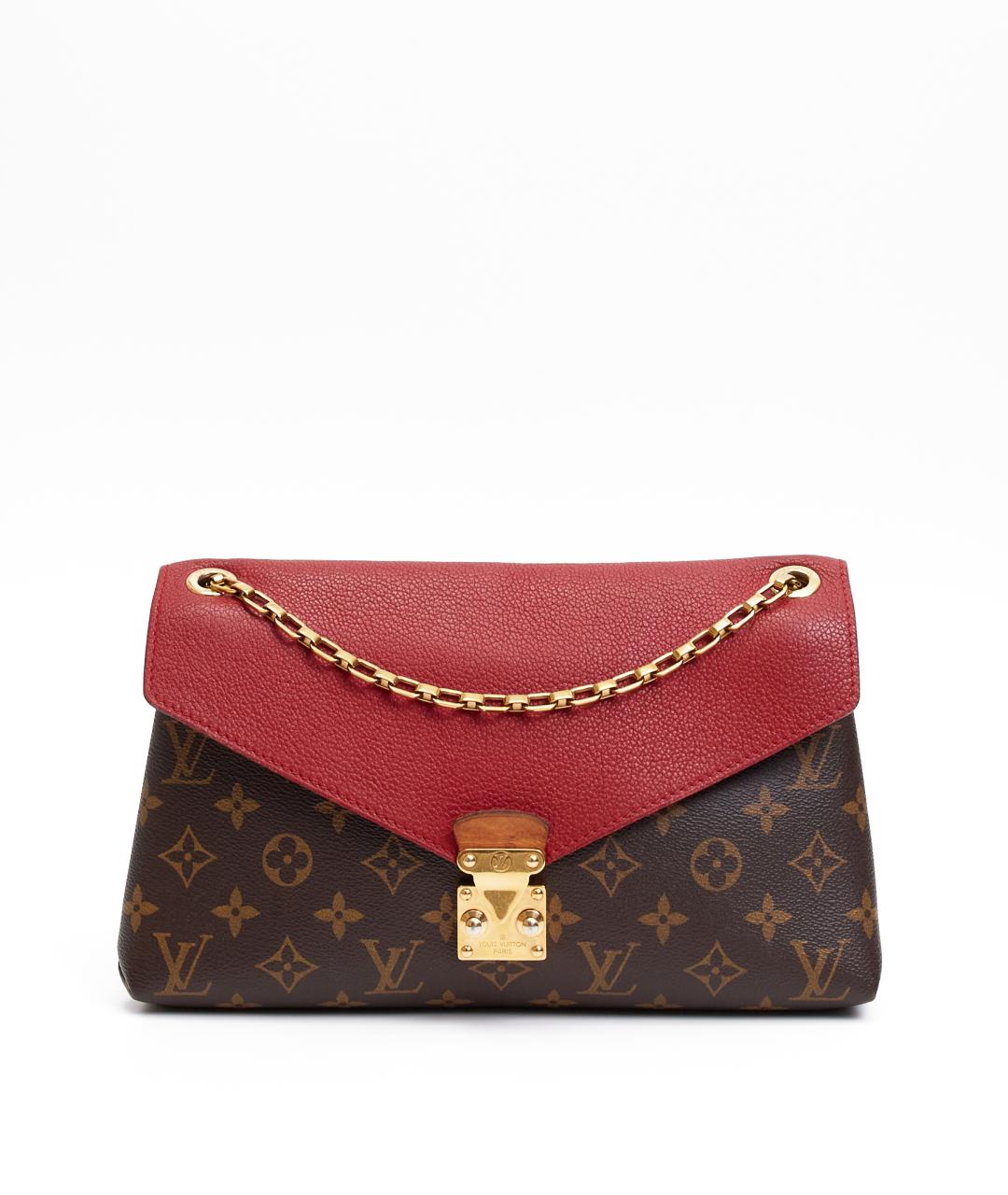 LOUIS VUITTON Коричневая кожаная сумка через плечо, фото 1