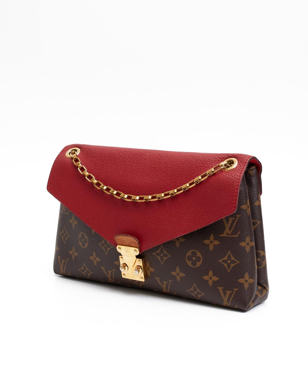 LOUIS VUITTON Коричневая кожаная сумка через плечо, фото 2