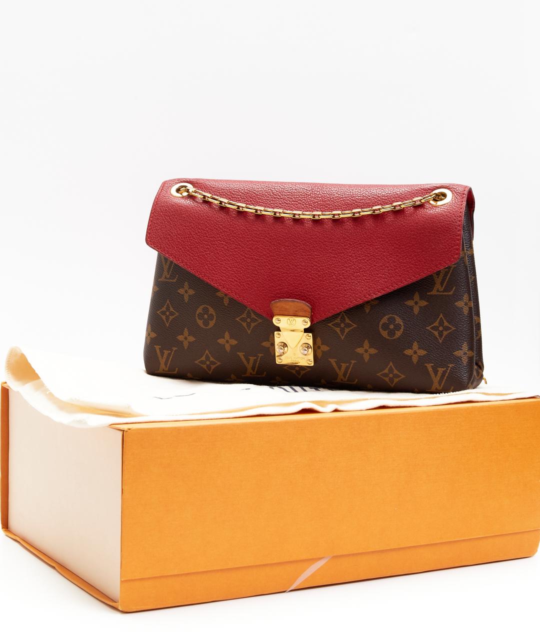 LOUIS VUITTON Коричневая кожаная сумка через плечо, фото 5