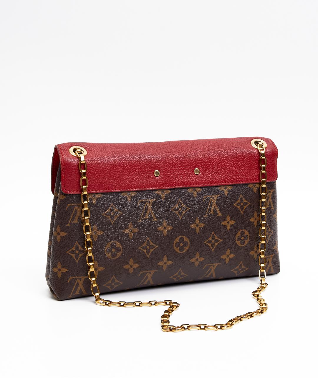 LOUIS VUITTON Коричневая кожаная сумка через плечо, фото 3