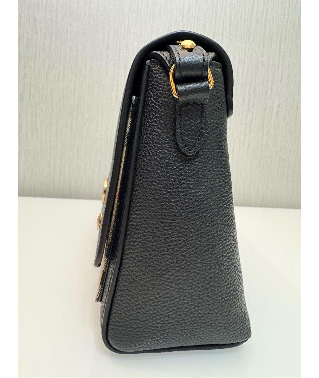 BURBERRY Черная кожаная сумка через плечо, фото 7