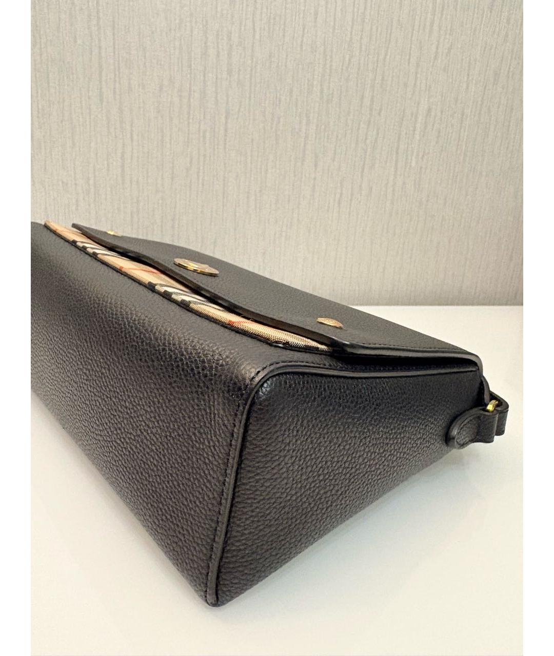 BURBERRY Черная кожаная сумка через плечо, фото 3