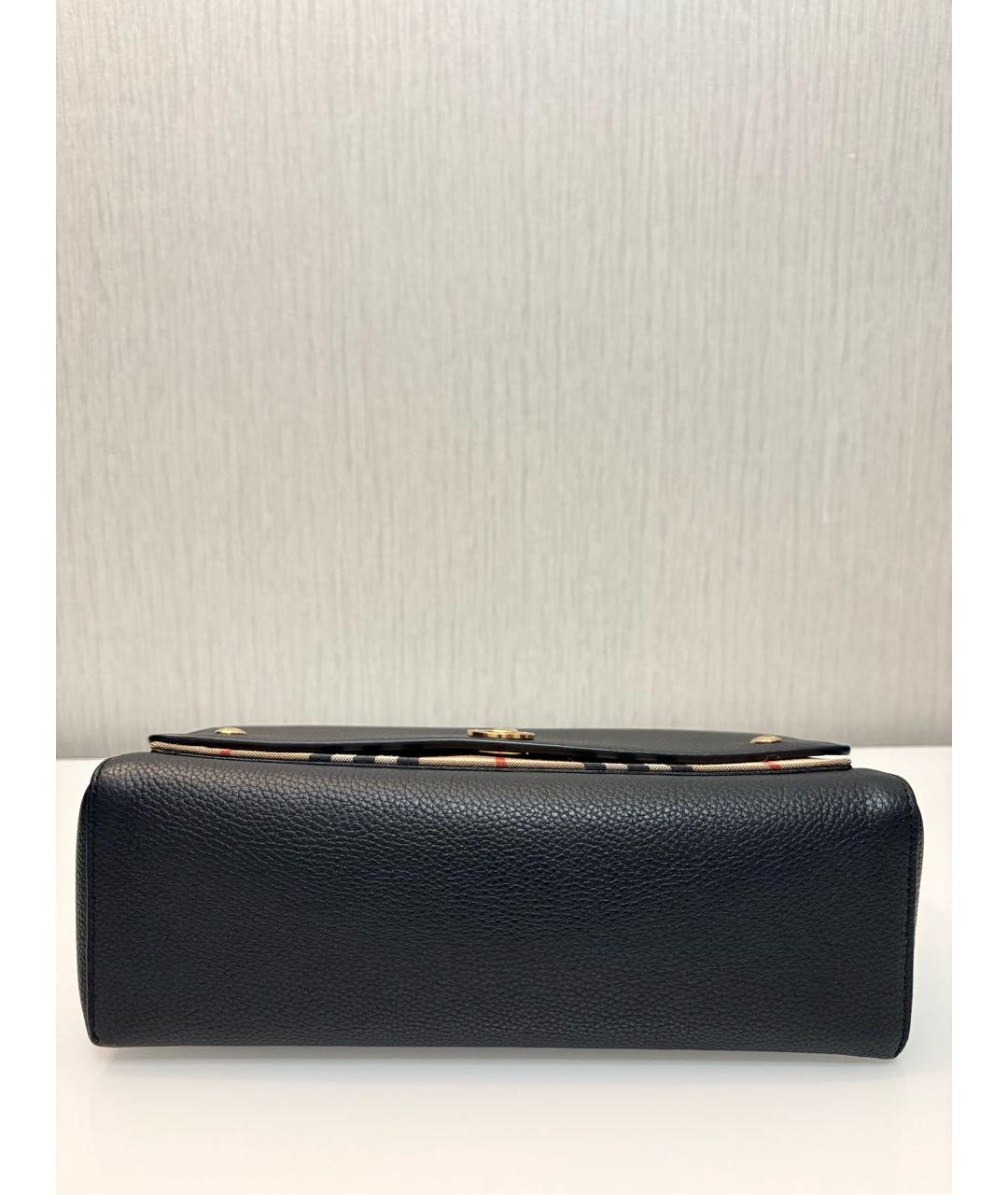 BURBERRY Черная кожаная сумка через плечо, фото 5