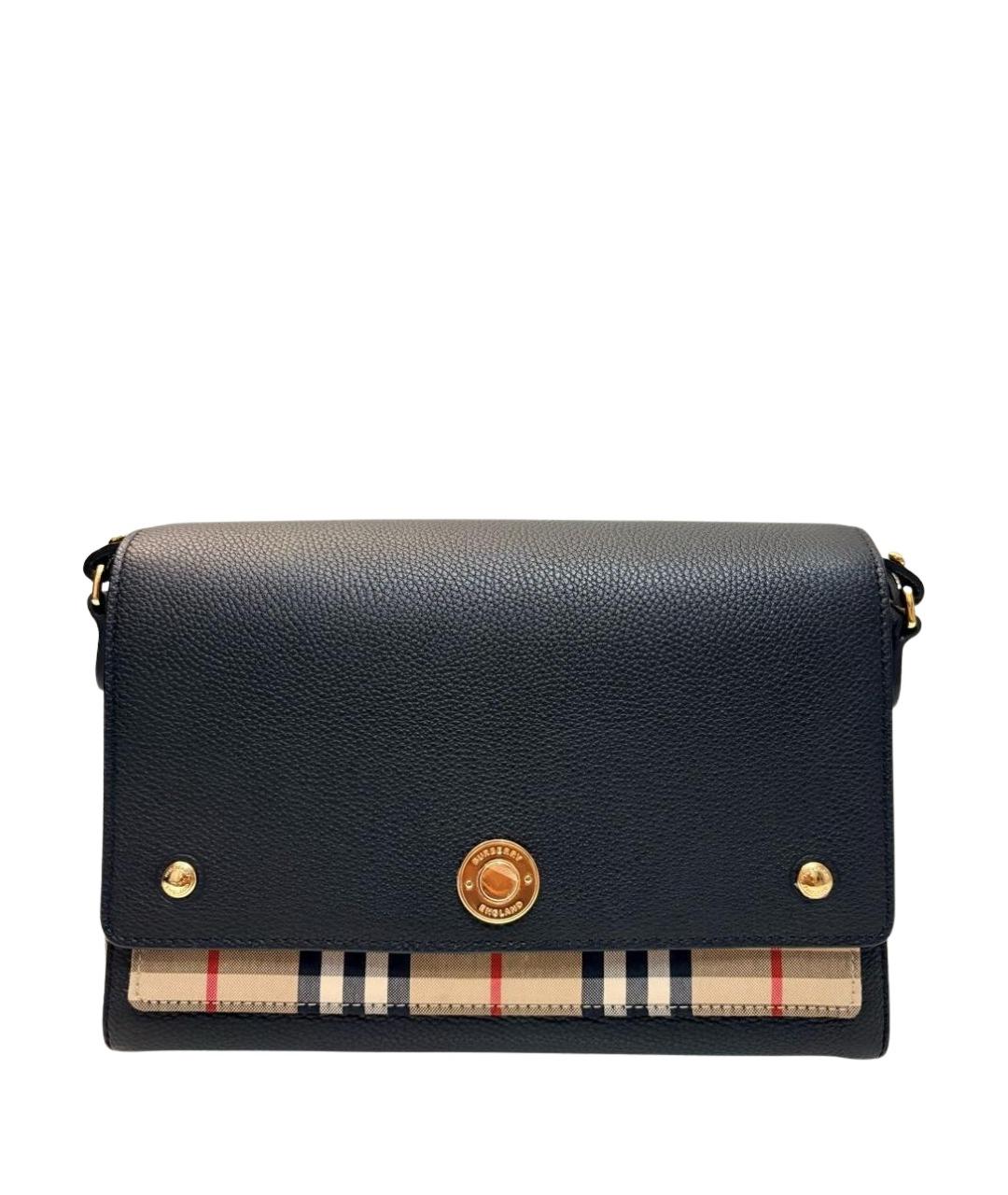 BURBERRY Черная кожаная сумка через плечо, фото 1