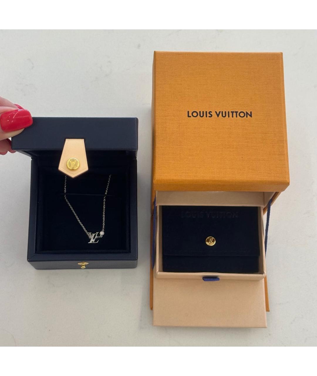 LOUIS VUITTON Серебряное колье из белого золота, фото 4