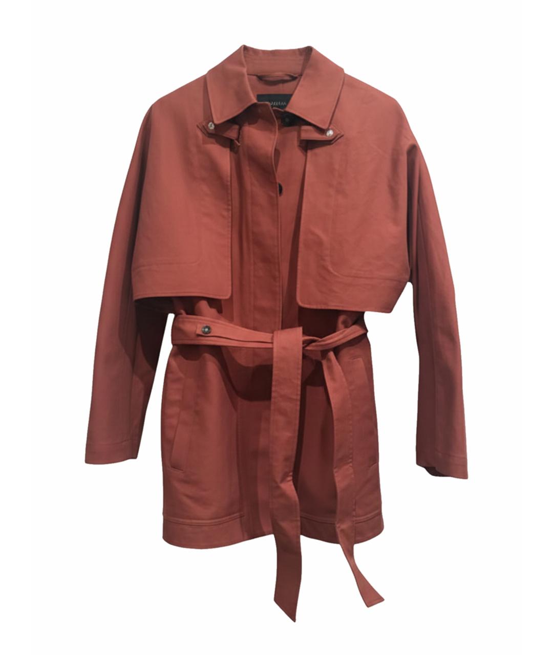 12 STOREEZ Бордовый хлопковый тренч/плащ, фото 1