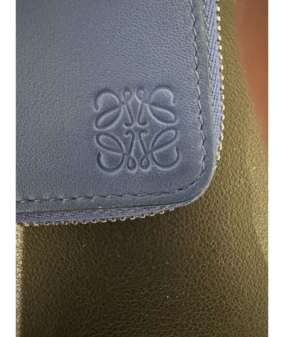 LOEWE Синий кожаный кошелек, фото 7