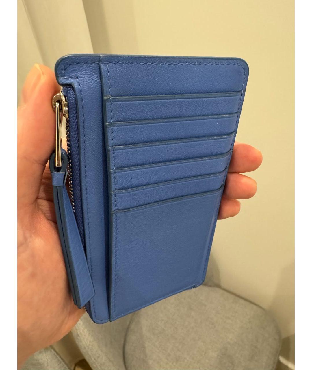 LOEWE Синий кожаный кошелек, фото 4