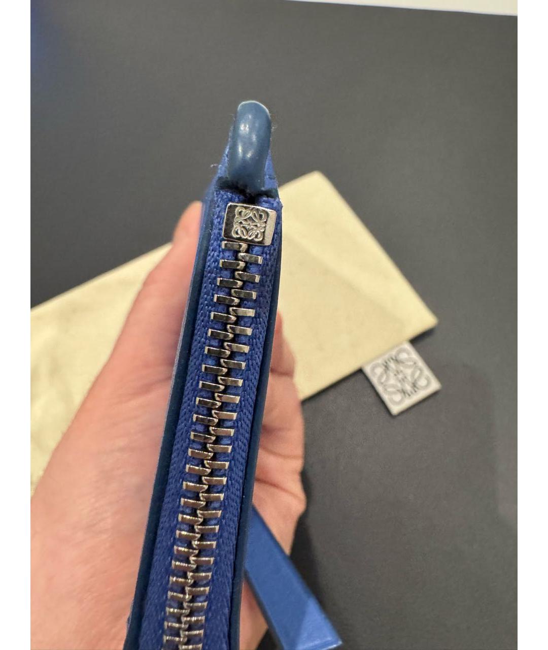 LOEWE Синий кожаный кошелек, фото 6