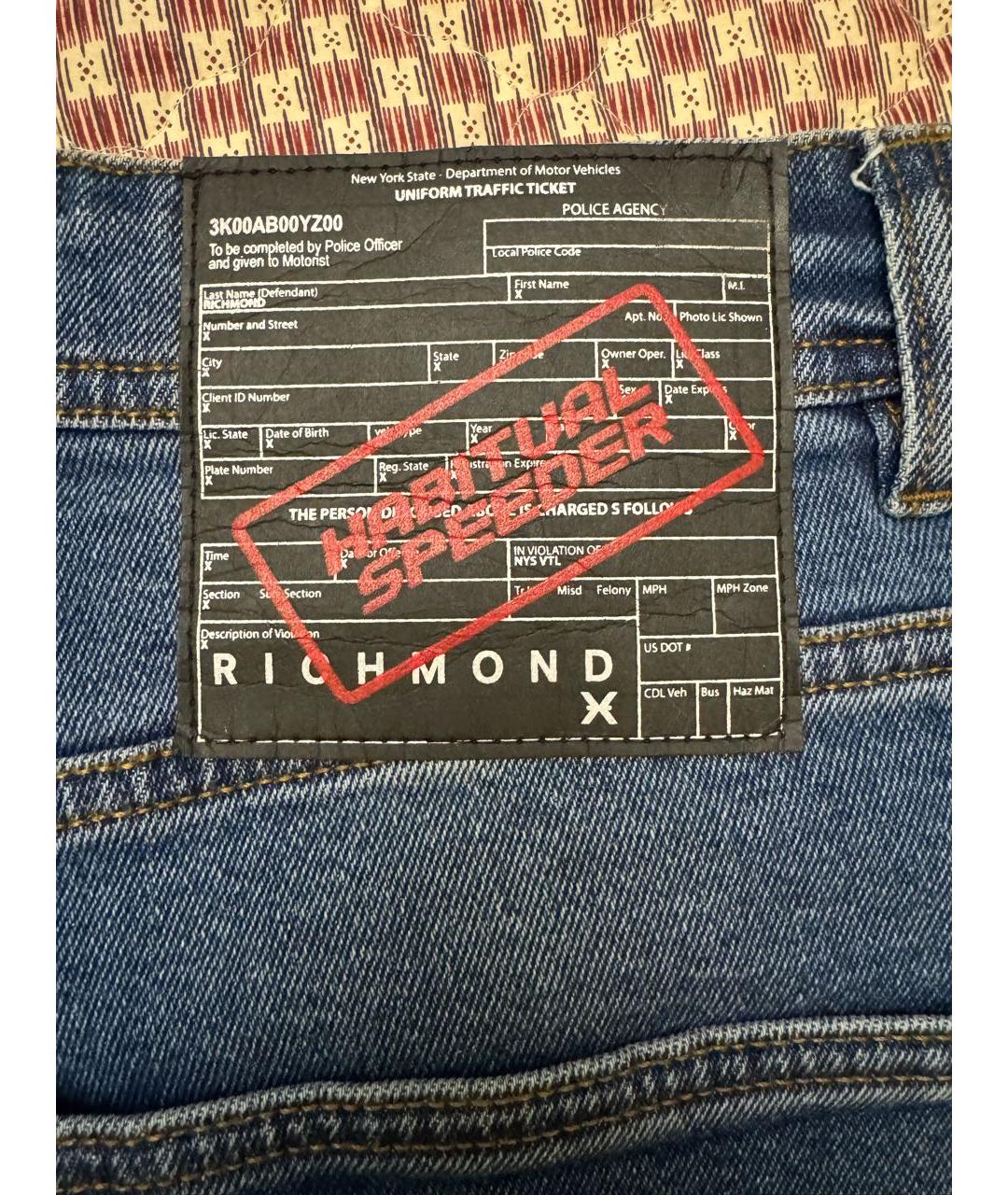 JOHN RICHMOND Синие хлопковые джинсы скинни, фото 7