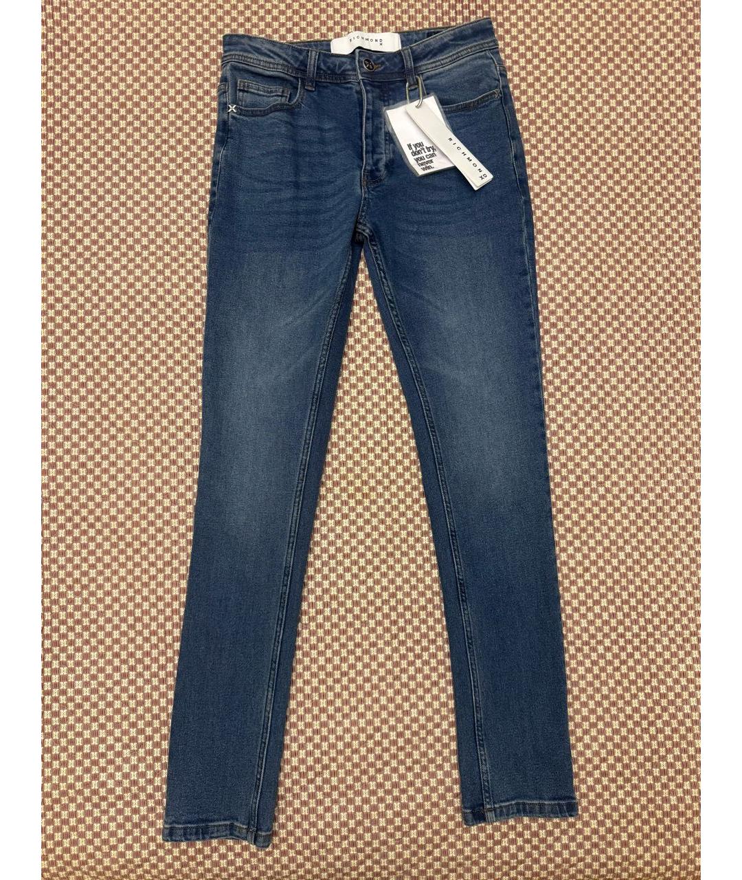 JOHN RICHMOND Синие хлопковые джинсы скинни, фото 9