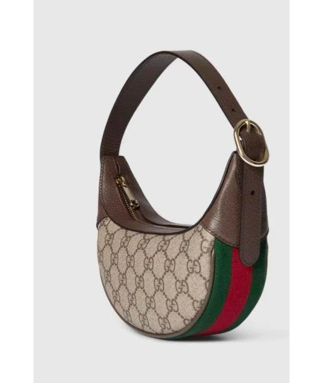 GUCCI Коричневая кожаная сумка с короткими ручками, фото 3