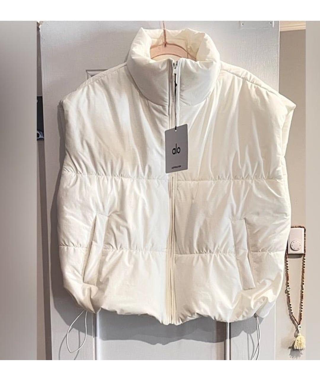 ALO YOGA Белый синтетический жилет, фото 6