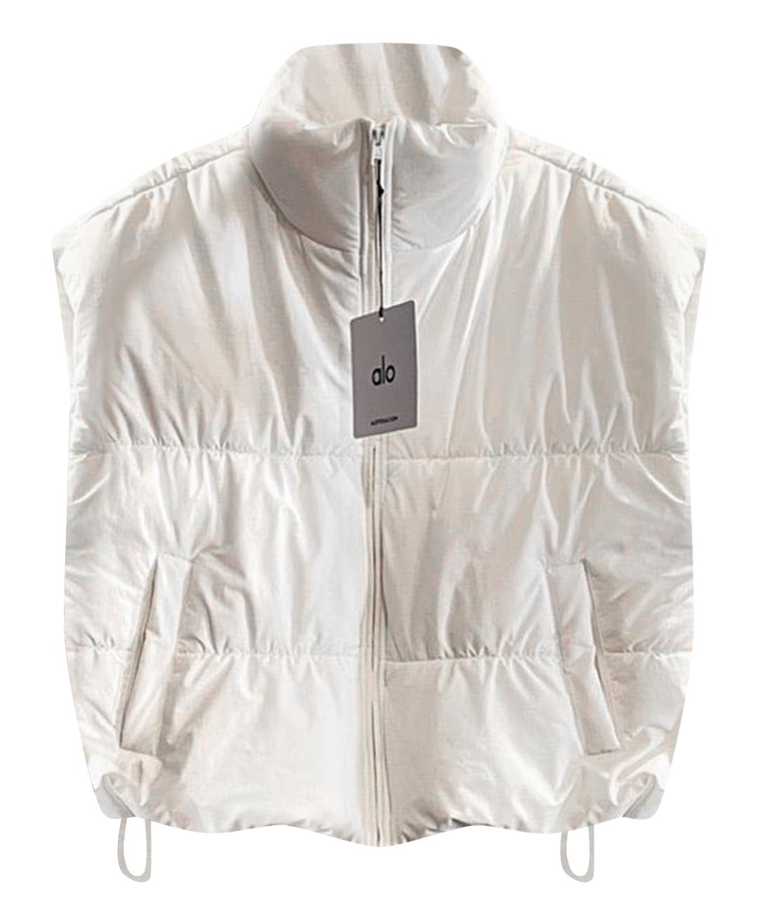 ALO YOGA Белый синтетический жилет, фото 7