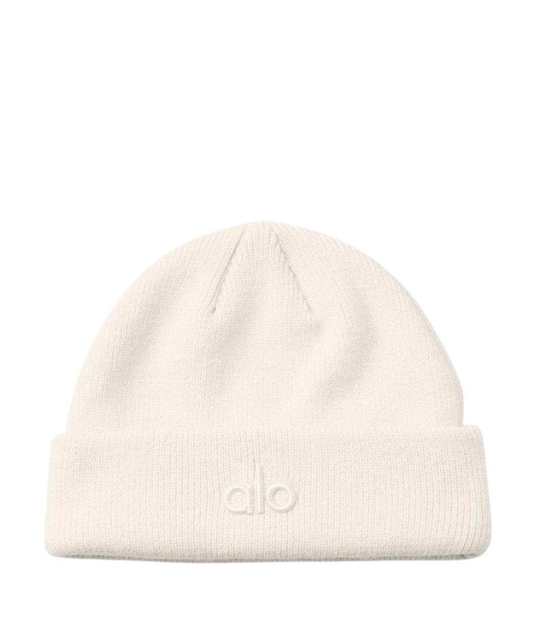 ALO YOGA Белая синтетическая шапка, фото 1