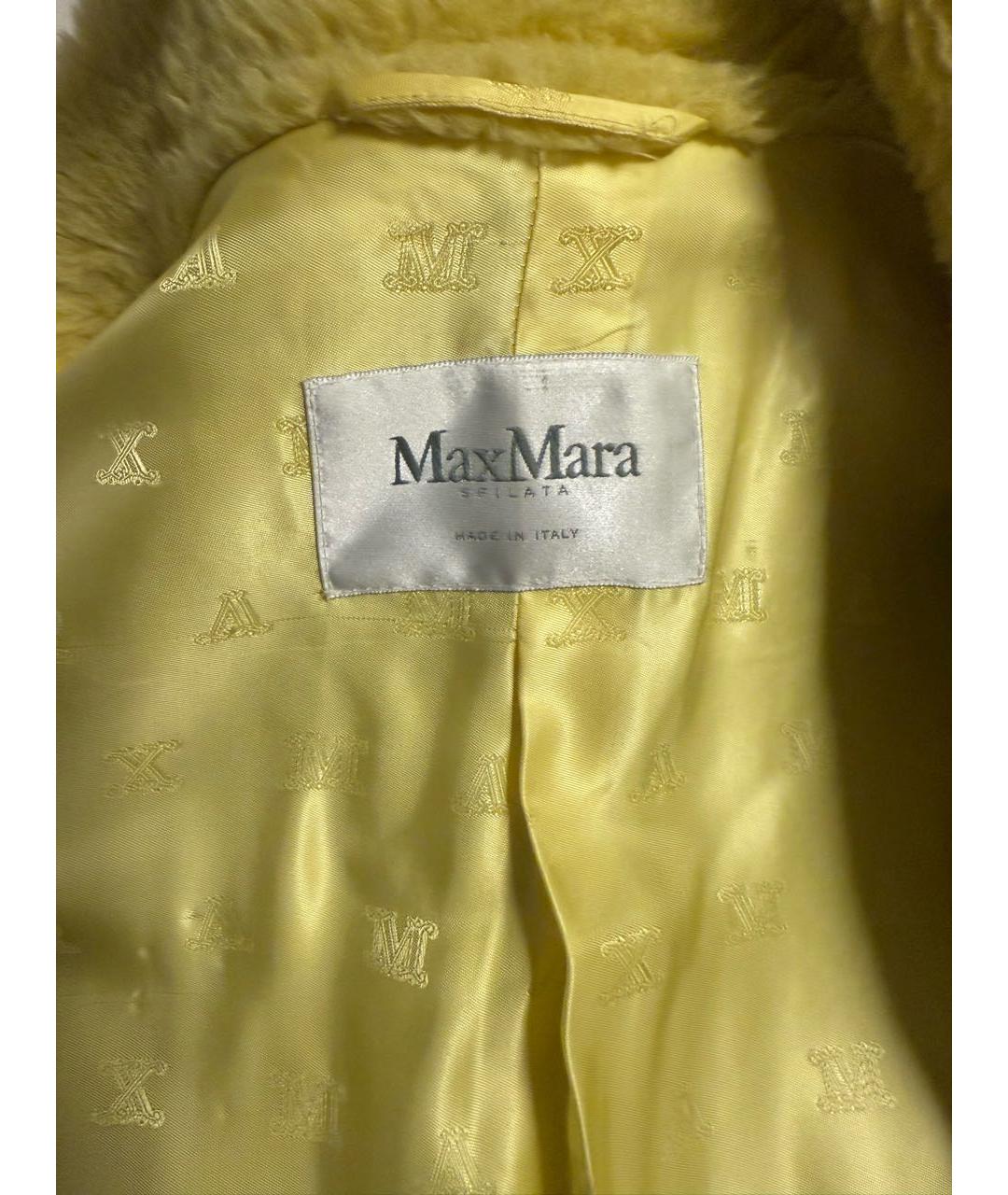 MAX MARA Желтая шуба, фото 4