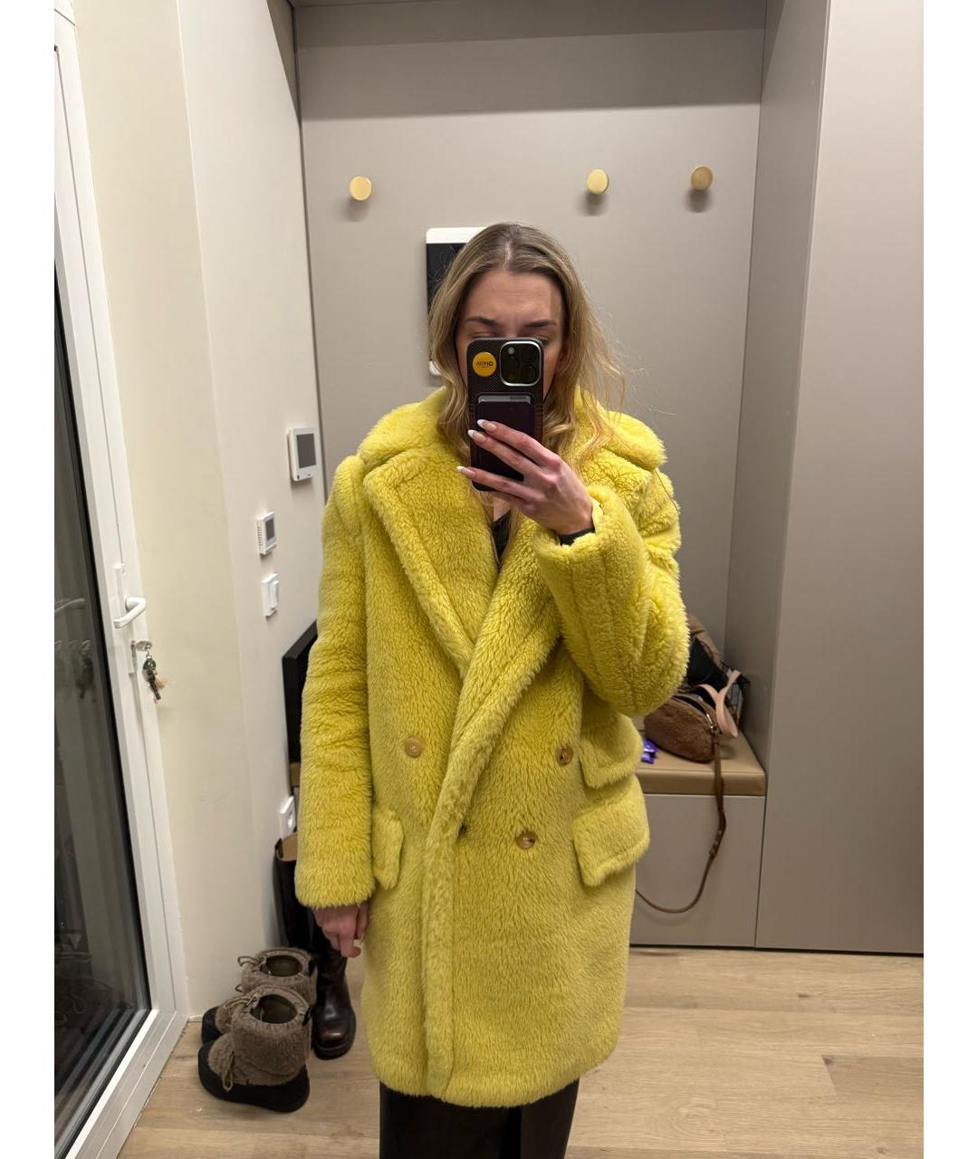 MAX MARA Желтая шуба, фото 7