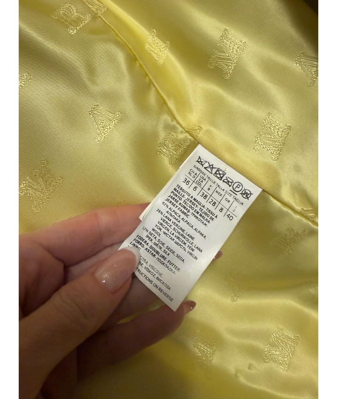 MAX MARA Желтая шуба, фото 5