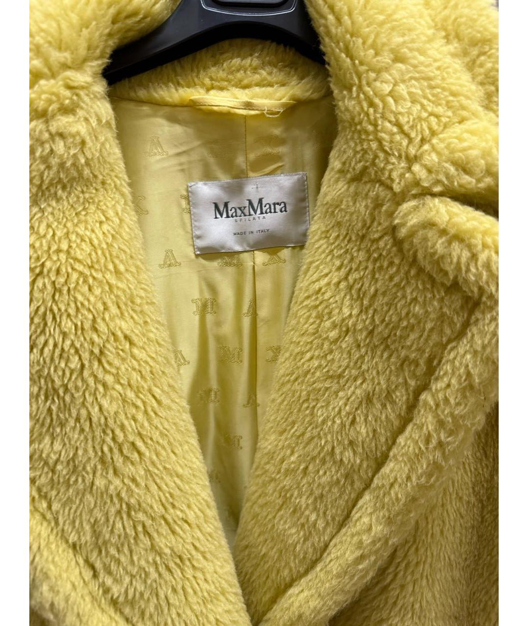 MAX MARA Желтая шуба, фото 3