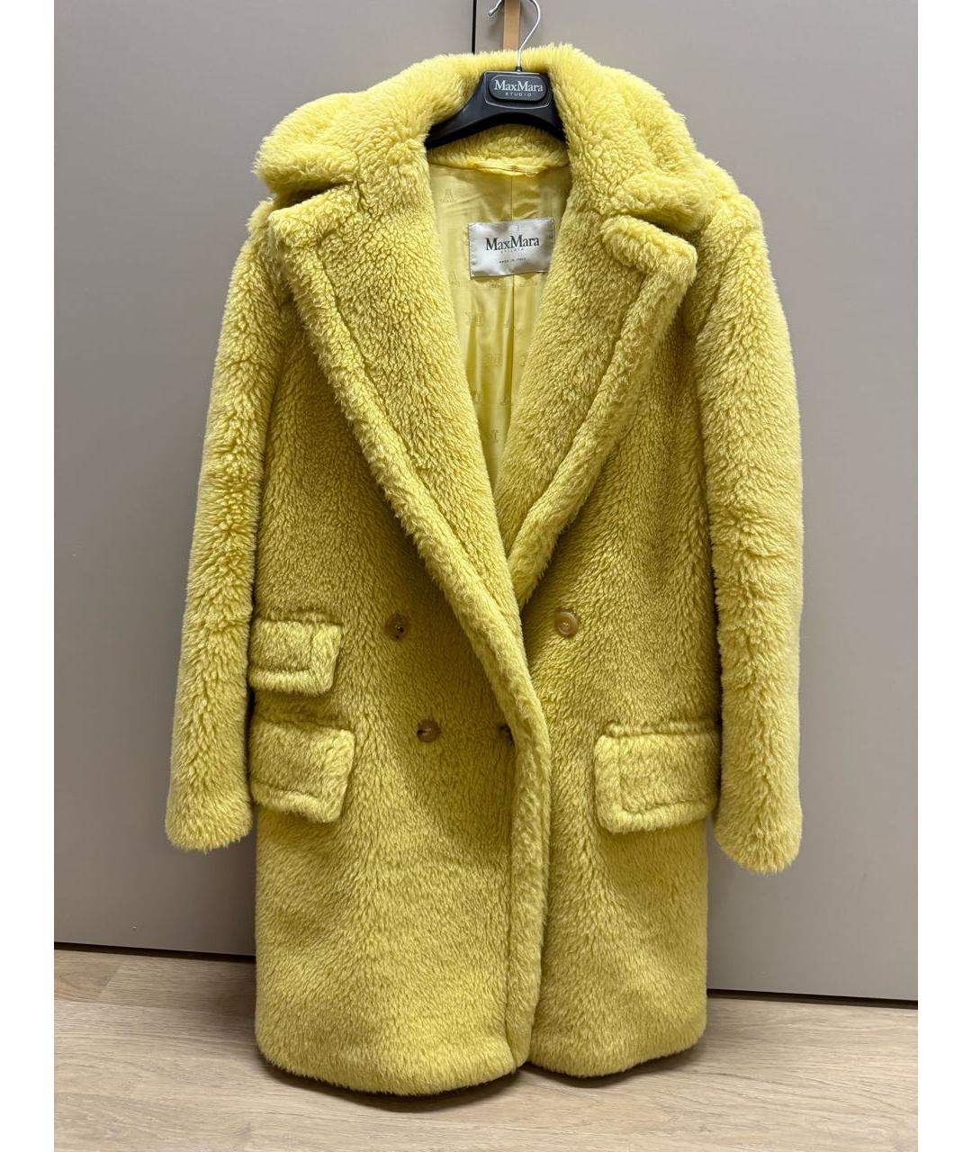 MAX MARA Желтая шуба, фото 8